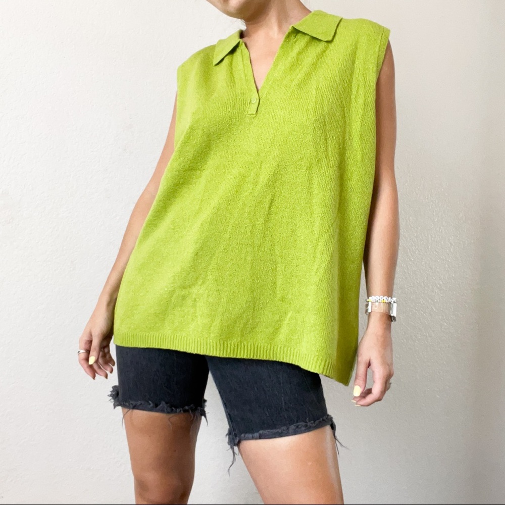 Green Collared Knit Shirt